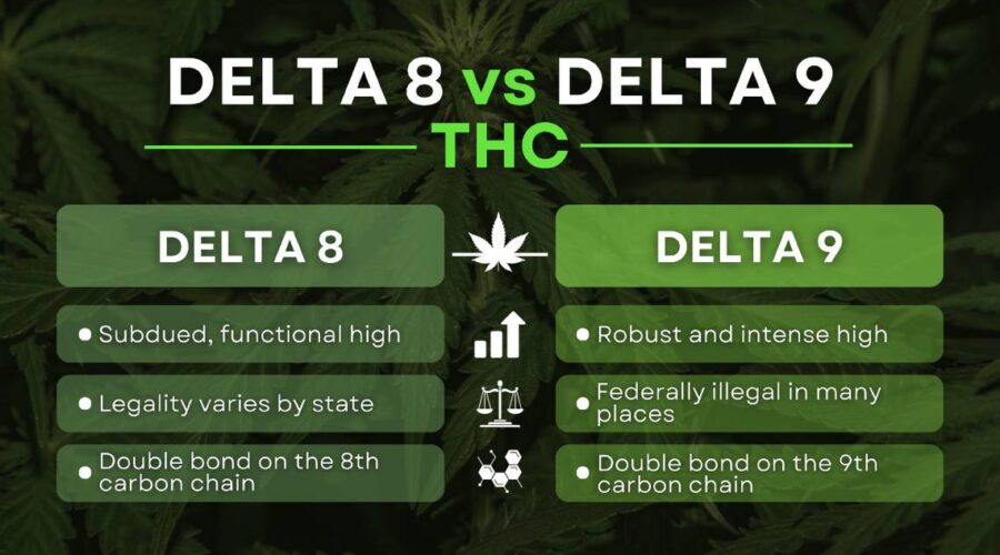 Delta 8 vs Delta 9 THC: Psychoactive Effects, Legal Status, and User Experiences